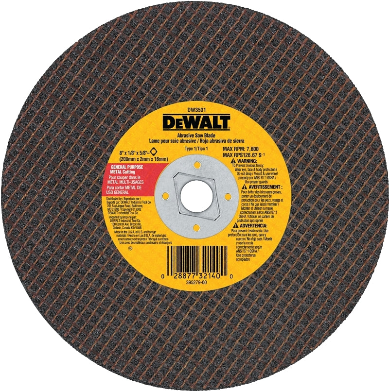 DW3531 METAL ABRAS BLADE 8IN