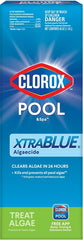Clorox POOL & Spa XtraBlue 44340CLX Pool Algaecide, 40 oz, Liquid, Slight, Blue/Green