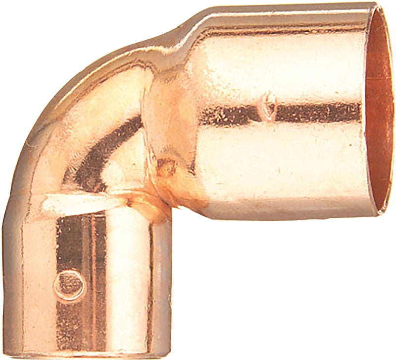 EPC 31290 Reducing Pipe Elbow, 3/4 x 1/2 in, Sweat, 90 deg Angle, Copper