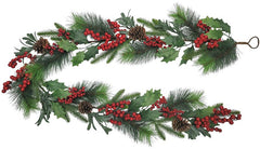 Puleo Asia Limited 312-4459-G6/8 Classic Christmas Garland, 43 Tips, 6 ft