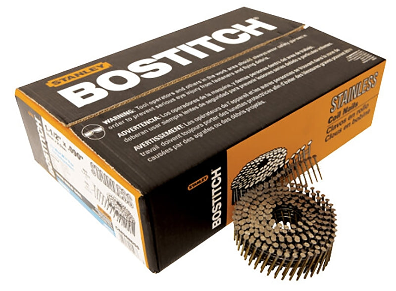 Bostitch C4R90BDSS-316 Siding Nail, 1-1/2 in L, Stainless Steel, Ring Shank