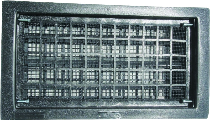 Bestvents 315CBL Foundation Vent, 62 sq-in Net Free Ventilating Area, Mesh Grill, Thermoplastic, Black Oxide