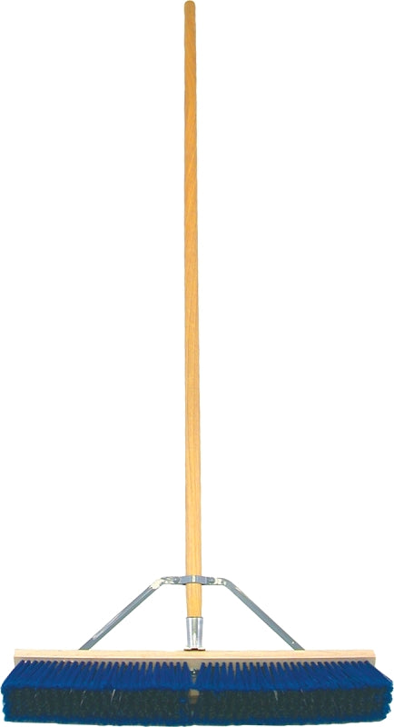Birdwell 5028-4 Contractor Push Broom, 3 in L Trim, Polypropylene/Polystyrene Bristle, Hardwood Handle