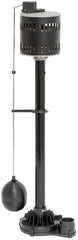 Superior Pump 92553 Sump Pump, 1-Phase, 3.06 A, 120 V, 0.5 hp, 1-1/2 in Outlet, 60 gpm, Thermoplastic