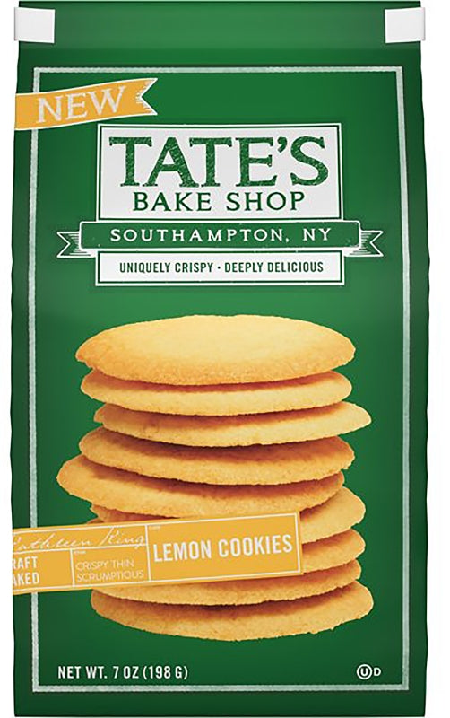 Tate's Bake Shop 1003679 Cookies, Lemon, 7 oz, Bag