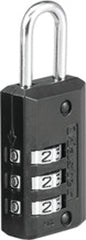 Master Lock 646T Padlock, 1/8 in Dia Shackle, 11/16 in H Shackle, Steel Shackle, Zinc Body, 13/16 in W Body