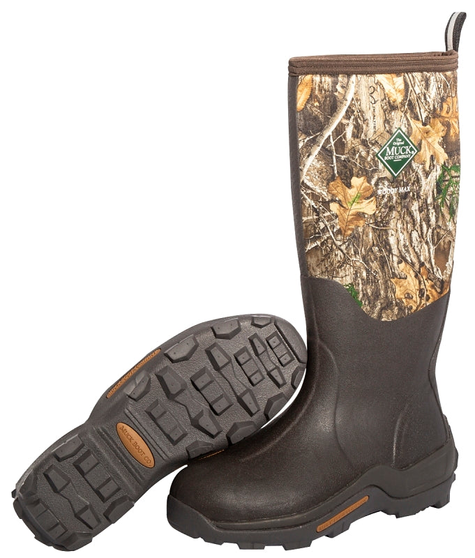 The Original Muck Boot Company Woody Max Series WDM-RTE-RTR-110 Hunting Boots, 11, Brown/Realtree Edge Camo