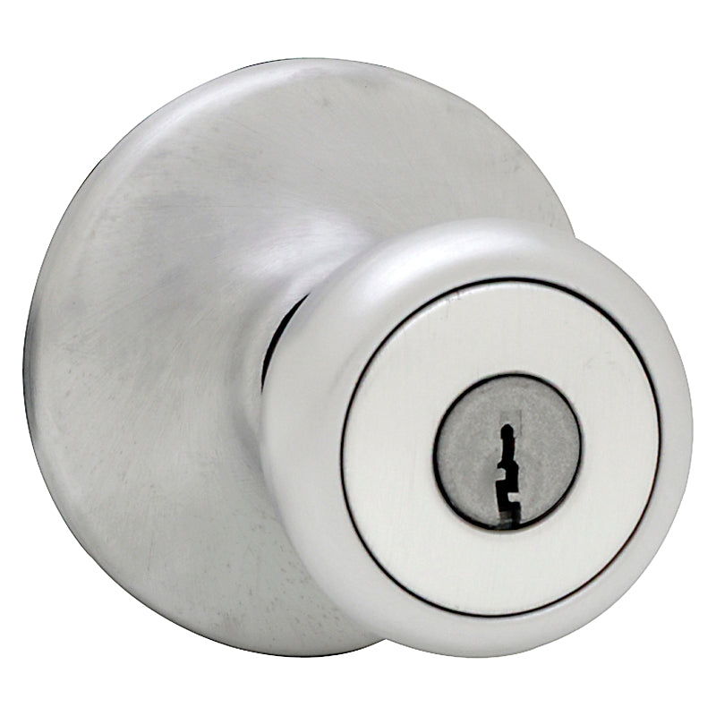 Kwikset 400M26DCPRFLK6 Keyed Entry Knob, Satin Chrome