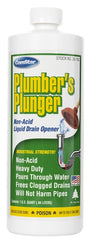 ComStar Plumber's Plunger 30-700 Drain Opener, Liquid, Clear, Sharp, 1 qt Bottle