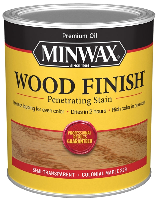 Minwax Wood Finish 70005444 Wood Stain, Colonial Maple, Liquid, 1 qt, Can