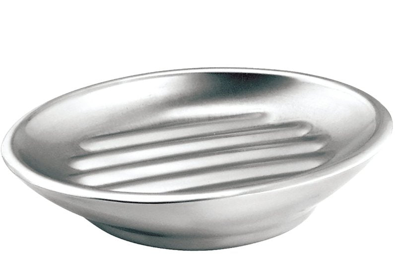 SOAP DISH SS BRUSHED SILVER