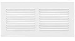 Imperial RG0428 Sidewall Grille, 14 in L, 8 in W, Rectangle, Steel, White