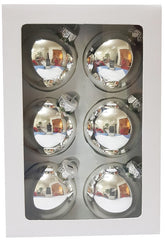 Hometown Holidays 99507 Ball Christmas Ornament, Glass, Silver