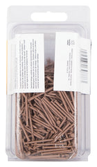 ProSource NTP-160-PS Panel Nail, 16D, 1 in L, Steel, Painted, Flat Head, Ring Shank, Brown