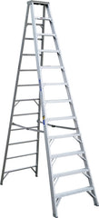 WERNER 412 Step Ladder, 16 ft Max Reach H, 11-Step, 375 lb, Type IAA Duty Rating, 3 in D Step, Aluminum