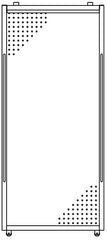 PANEL PEG SLDG W/1-TRACK 66IN
