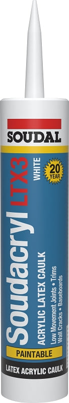 Soudal 5823513 Caulk, White, 10.1 oz