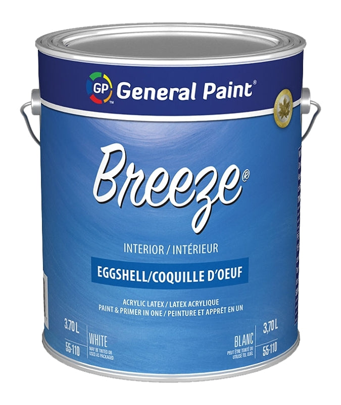 General Paint GE0055154-16 Interior Paint, Eggshell Sheen, Clear, 3.44 L