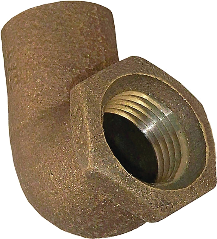 EPC 10159202/10156792 Pipe Elbow, 1/2 x 3/4 in, Sweat x FIP, 90 deg Angle, Copper