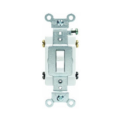 Leviton S08-CS220-2WS Toggle Switch, 20 A, 120/277 V, Screw, Side Wired Terminal, Thermoplastic Housing Material