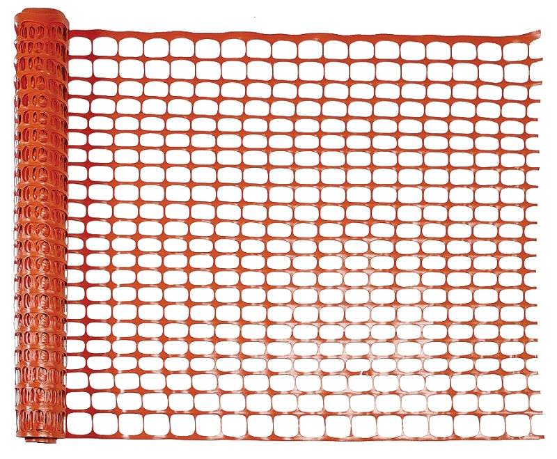 Mutual Industries 14993-48 Safety Fence, 100 ft L, 1-1/4 x 4 in Mesh, Plastic, Orange