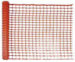 Mutual Industries 14993-48 Safety Fence, 100 ft L, 1-1/4 x 4 in Mesh, Plastic, Orange