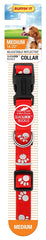 Ruffin'It 39242 Reflective Dog Collar, 14 to 20 in L, 3/4 in W, Nylon, Assorted