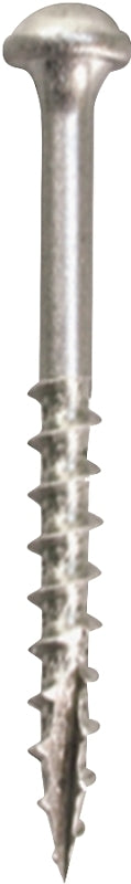 Kreg SML-C125 - 500 Pocket-Hole Screw, #8 Thread, 1-1/4 in L, Coarse Thread, Maxi-Loc Head, Square Drive, Carbon Steel
