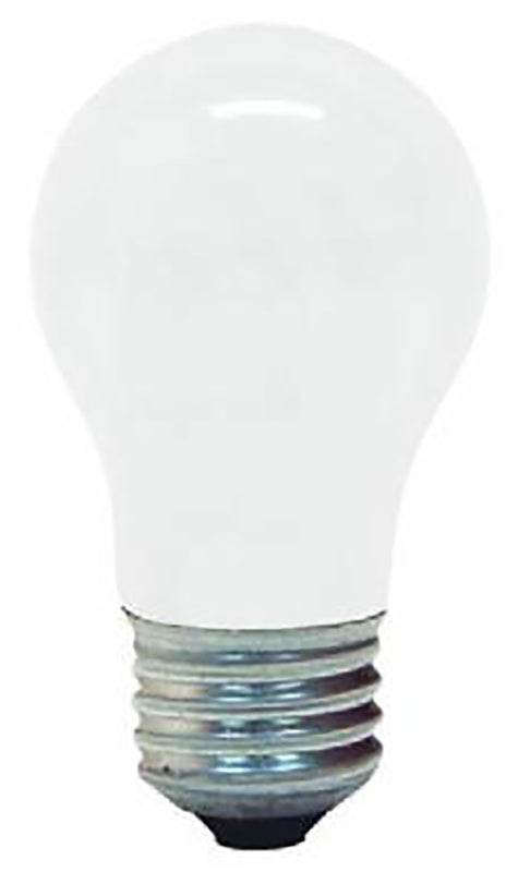 GE 97491 Standard Bulb, 15 W, A15 Lamp, E26 Medium Lamp Base, 100 Lumens, 2500 K Color Temp, White Light