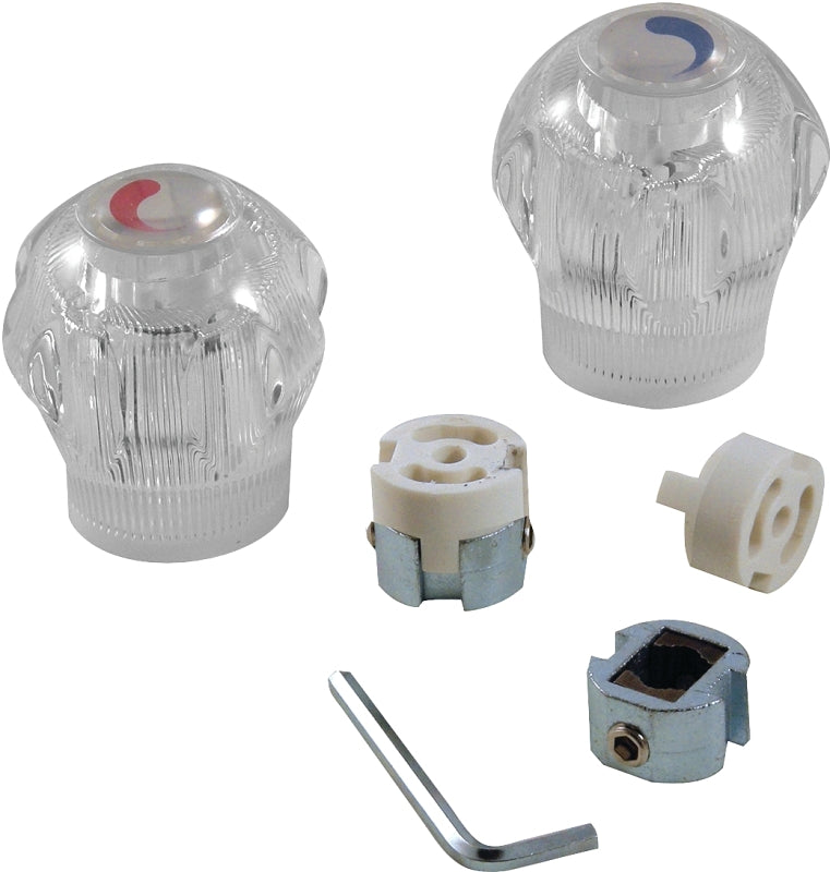 Danco 80010 Faucet Handle, Acrylic, For: Universal Two Handle Kitchen and Bathroom Faucets