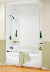 Maax Finesse Series 101595-000-129 Bathtub Wall Kit, 61 in L, 33-1/2 in W, 80 in H, Polystyrene, Smooth Wall