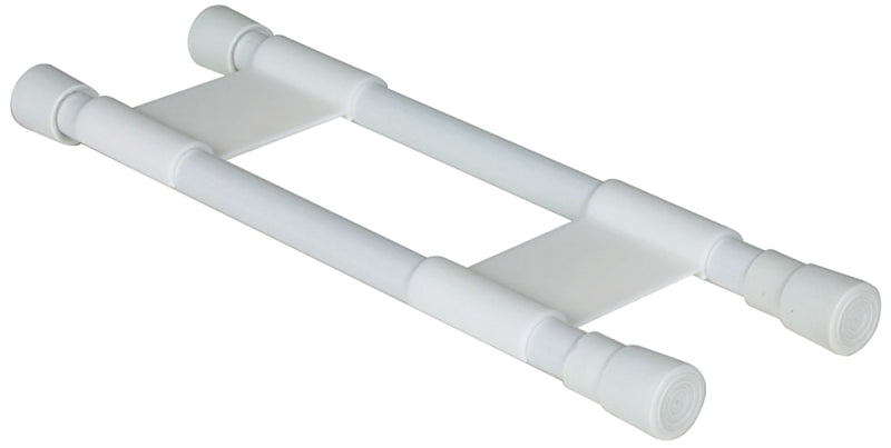 Camco 44093 Cupboard Bar, Plastic, White, 10 to 17 in L