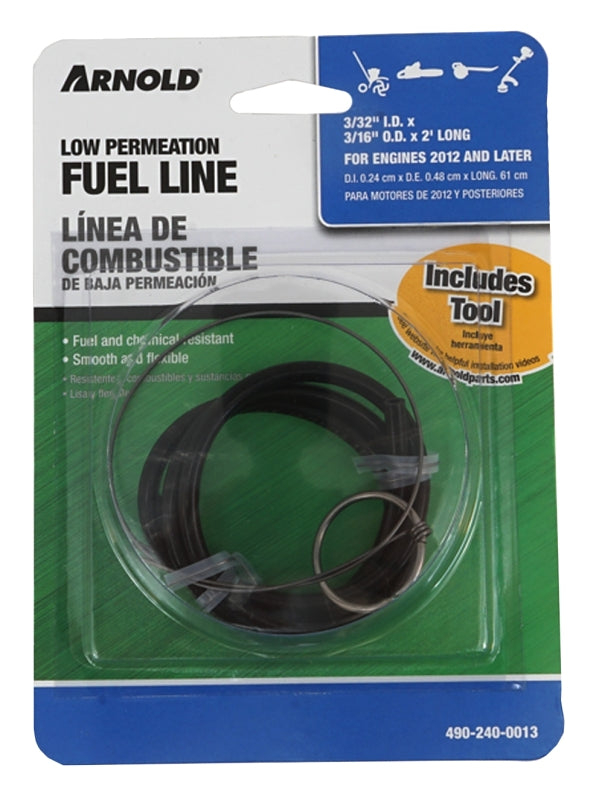 ARNOLD 490-240-0013 Cycle Fuel Line, 3/32 in ID, 2 ft L