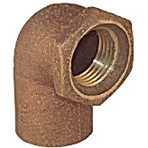 EPC 10156816 Pipe Elbow, 1/2 in, Sweat x FIP, 90 deg Angle, Copper