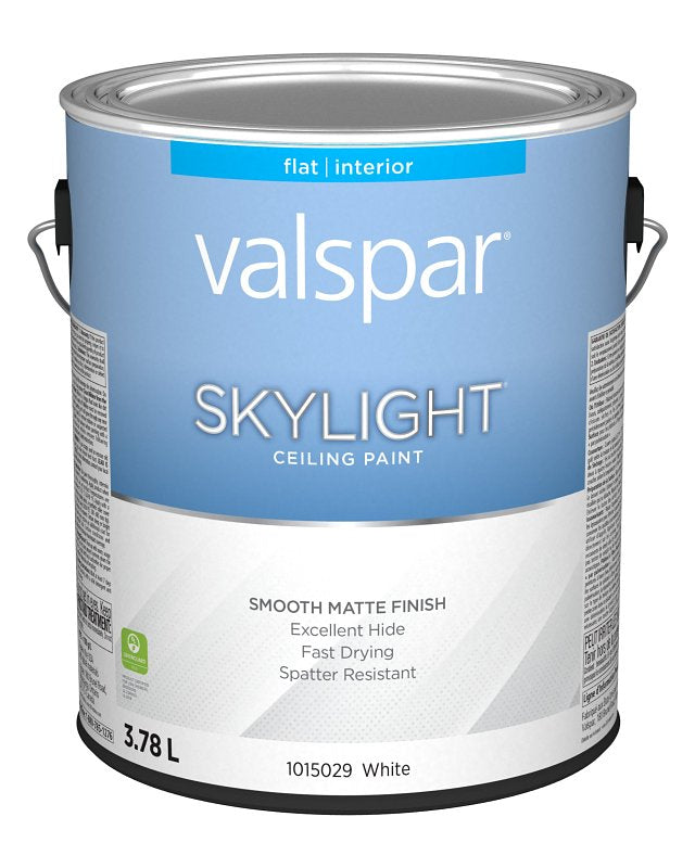 Valspar Skylight 029.1015029.007 Ceiling Paint, Matte, White, 1 gal