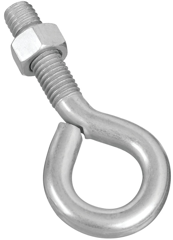 National Hardware N221-309 Eye Bolt, 1/2-13 Thread, 1-3/4 in L Thread, 1 in ID Dia Eye, 2.14 in L Shank, Steel, Zinc
