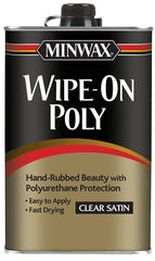 Minwax 40910000 Wipe-On Poly Paint, Liquid, Clear, 1 pt, Can