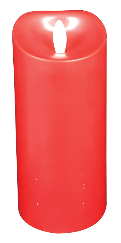 Hometown Holidays 25305 Candle, 5-1/2 in Candle, Cinnamon Fragrance, Red Candle