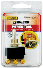 Jandorf 61141 Switch, 10/15 A, 125/250 V, TPDT, Screw Terminal