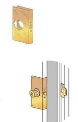 Prime-Line U9588 Lock and Door Reinforcer, 2-3/4 in Backset, 1-3/4 in Thick Door, Stainless Steel, 9 in H, 4-5/16 in W