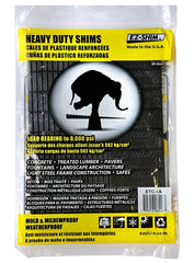 EZ Shim ETC-1 Shim, 7.9 in L, 1.19 in W, 0.06 to 0.33 in Thick, Plastic, Black