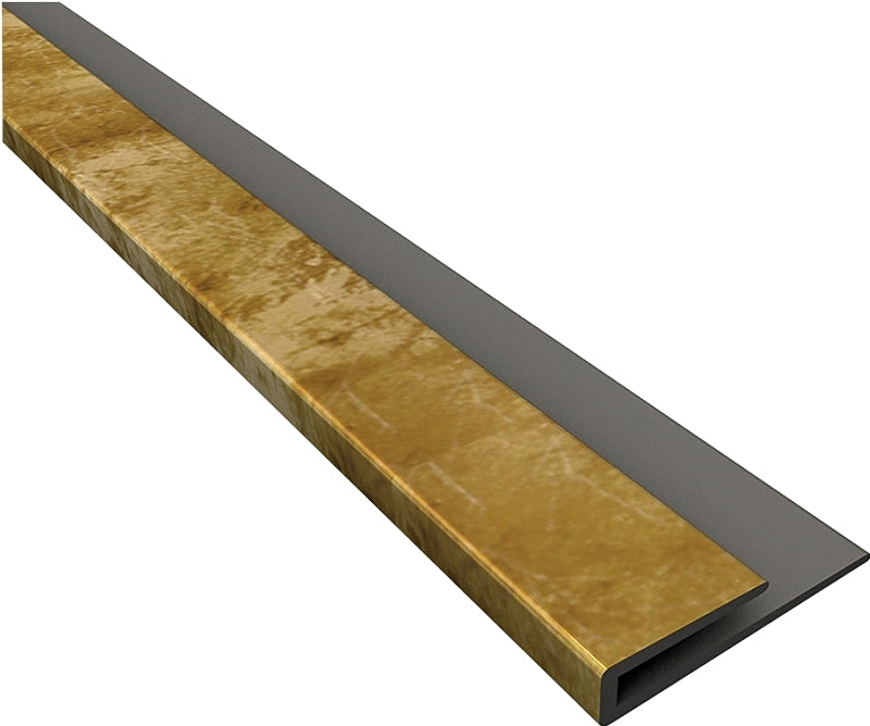 Fasade 92317 Edge J-Trim, 18 in L, Thermoplastic, Bermuda Bronze