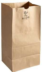 Duro Bag Husky Dubl Lif 70224 Grocery SOS Bag, 25, Recycled Paper, Kraft