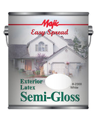 Majic Paints 8-2300-1 Exterior House Paint, Semi-Gloss, White, 1 gal Pail