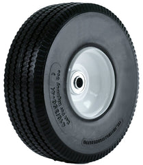 MARTIN Wheel 354DCSWPU242 Flat-Free Hand Truck Wheel, 410/350-4 Tire, Polyurethane/Steel, White