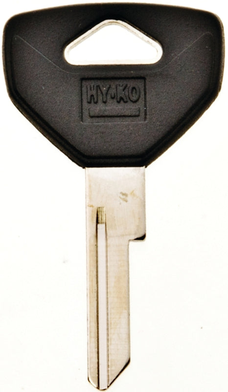 Hy-Ko 12005Y153 Key Blank, Brass/Plastic, Nickel, For: Chrysler, Dodge, Eagle, Jeep, Plymouth Vehicles