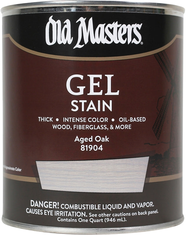 Old Masters 81904 Gel Stain, Aged Oak, Liquid, 1 qt