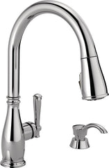 Delta Charmaine Series 19962Z-SD-DST Pull-Down Kitchen Faucet, 1.8 gpm, 1-Faucet Handle, 1, 2, 3, 4-Faucet Hole, Metal