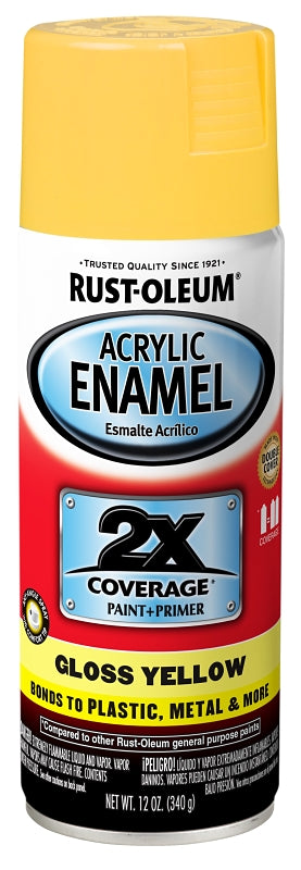 Rust-Oleum Automotive 316890 Automotive Spray Paint, Gloss, Yellow, 12 oz, Can