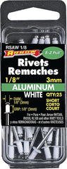 RSAW1/8 RIVET SHORT ALUM WHT